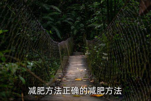 正確減肥方法，怎樣減肥是最正確的辦法