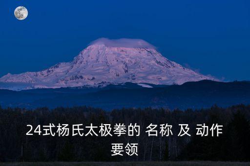 楊氏太極拳24式，花樣組合楊式24式太極拳