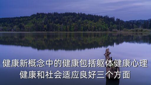 健康新概念中的健康包括軀體健康心理健康和社會適應(yīng)良好三個方面