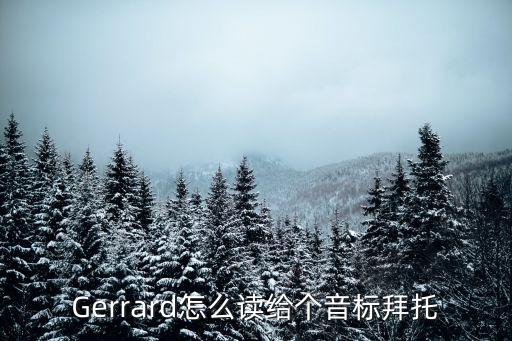 Gerrard怎么讀給個(gè)音標(biāo)拜托