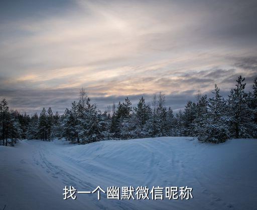 找一個(gè)幽默微信昵稱