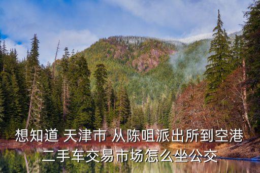 想知道 天津市 從陳咀派出所到空港二手車交易市場怎么坐公交