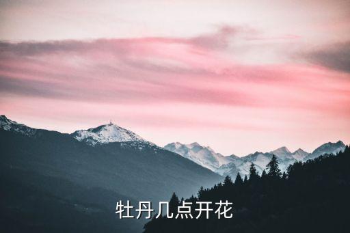 牡丹幾點開花