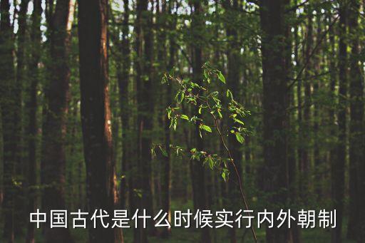 內朝，內外朝制度