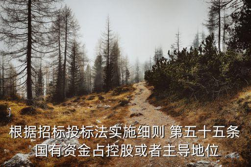 根據(jù)招標(biāo)投標(biāo)法實施細(xì)則 第五十五條 國有資金占控股或者主導(dǎo)地位