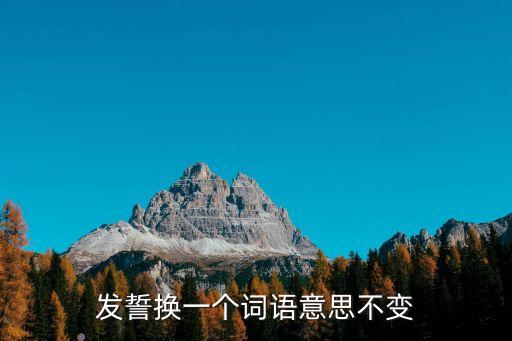 發(fā)誓換一個(gè)詞語意思不變