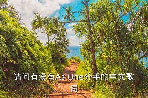 請問有沒有As One分手的中文歌詞