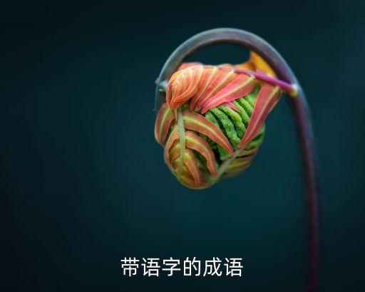 帶語字的成語