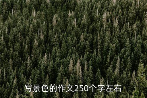 寫景色的作文250個字左右