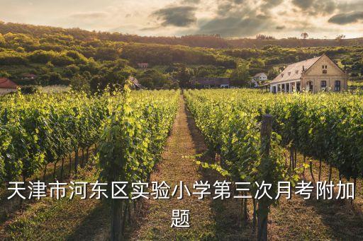 2018年天津市下學期月考試卷，天津市河東區實驗小學第三次月考附加題