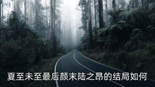 夏至未至最后顏末陸之昂的結局如何