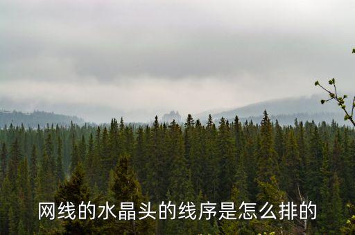 網線水晶頭順序，水電網線水晶頭順序