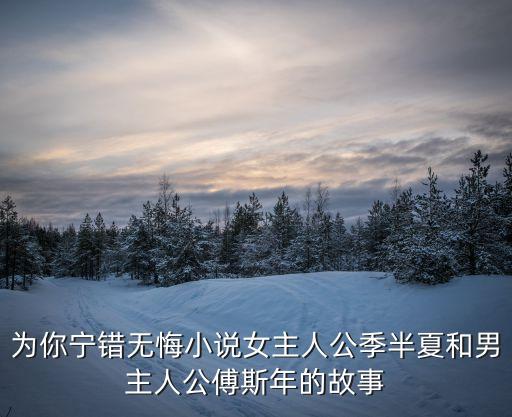 為你寧錯無悔小說女主人公季半夏和男主人公傅斯年的故事