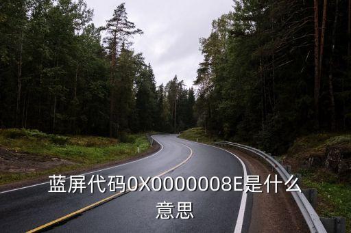 0x0000008e藍屏代碼是什么意思，0x0000008E電腦藍屏代碼這個是什么意思