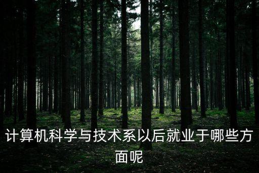 計算機科學與技術系以后就業于哪些方面呢