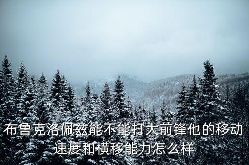 布魯克洛佩茲能不能打大前鋒他的移動(dòng)速度和橫移能力怎么樣