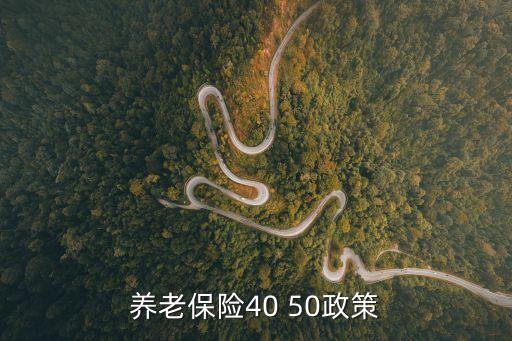 養(yǎng)老保險(xiǎn)40 50政策
