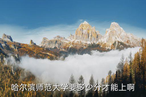 哈爾濱師范大學(xué)要多少分才能上啊