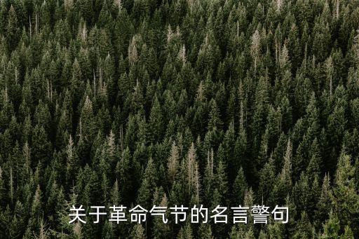 關(guān)于革命氣節(jié)的名言警句