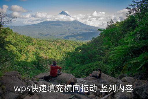 wps快速填充橫向拖動 豎列內(nèi)容