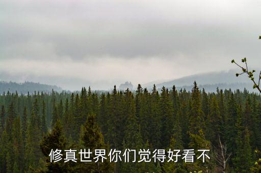 修真世界你們覺得好看不