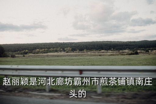趙麗穎是河北廊坊霸州市煎茶鋪鎮(zhèn)南莊頭的