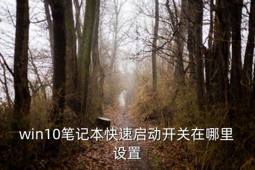 win10筆記本快速啟動開關在哪里設置