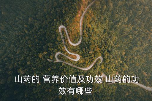  山藥的 營養價值及功效 山藥的功效有哪些
