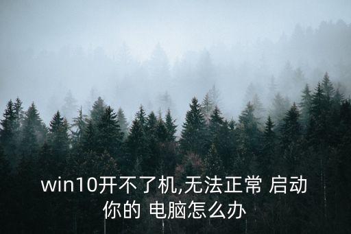 電腦無(wú)法正常啟動(dòng),win10打不開(kāi)機(jī)器提示無(wú)法正常工作