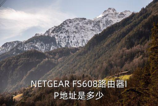 NETGEAR FS608路由器IP地址是多少