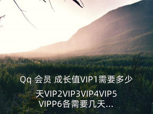 Qq 會(huì)員 成長(zhǎng)值VIP1需要多少天VIP2VIP3VIP4VIP5VIPP6各需要幾天...