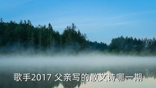 歌手2017 父親寫的散文詩哪一期
