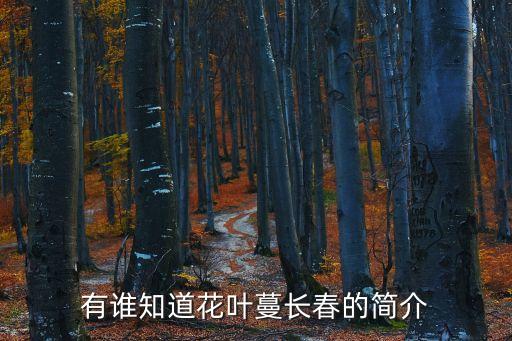 有誰知道花葉蔓長春的簡介