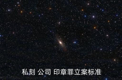  私刻 公司 印章罪立案標準