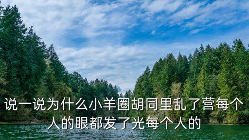 說一說為什么小羊圈胡同里亂了營每個(gè)人的眼都發(fā)了光每個(gè)人的