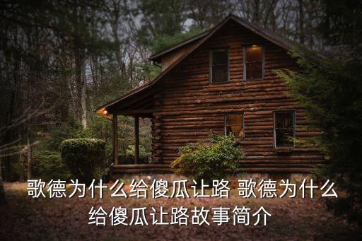  歌德為什么給傻瓜讓路 歌德為什么給傻瓜讓路故事簡(jiǎn)介