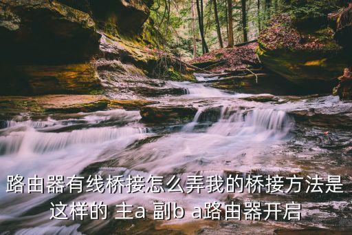 路由器有線橋接怎么弄我的橋接方法是這樣的 主a 副b a路由器開啟