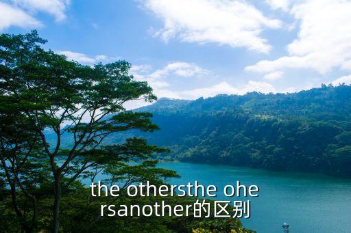 theother，other  others another the other之間有何區(qū)別