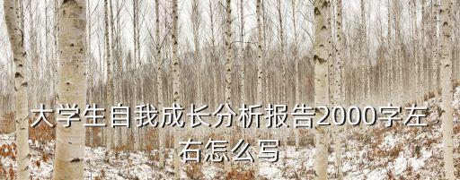 大學生自我成長分析報告2000字左右怎么寫