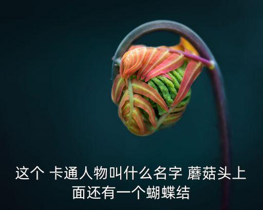 這個 卡通人物叫什么名字 蘑菇頭上面還有一個蝴蝶結