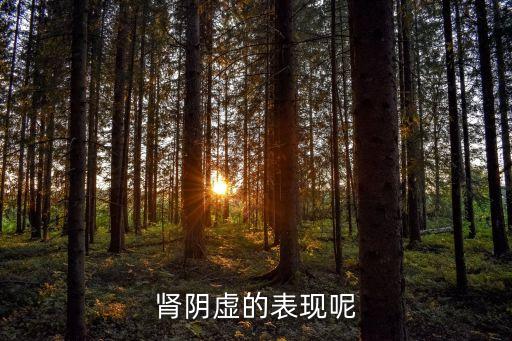 腎陰虛的表現呢