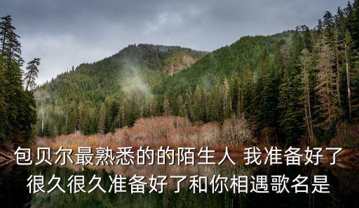 包貝爾最熟悉的的陌生人 我準(zhǔn)備好了很久很久準(zhǔn)備好了和你相遇歌名是