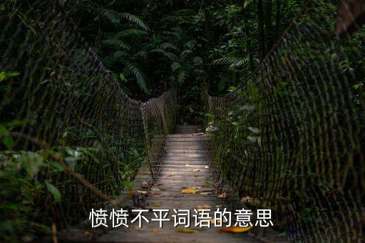忿忿不平，憤憤不平和忿忿不平的區(qū)別