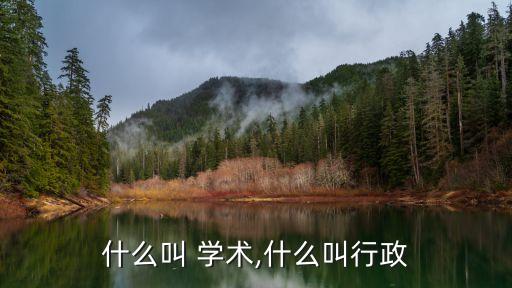 什么叫 學(xué)術(shù),什么叫行政