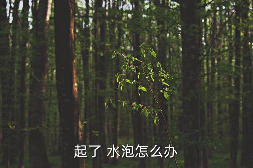 起了 水泡怎么辦