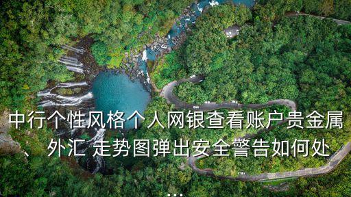 中行個性風格個人網銀查看賬戶貴金屬、 外匯 走勢圖彈出安全警告如何處...