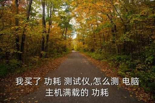 我買了 功耗 測試儀,怎么測 電腦主機(jī)滿載的 功耗
