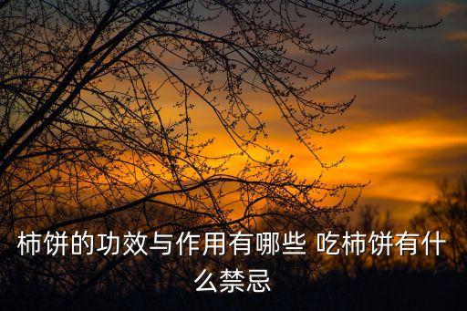 柿餅的功效與作用有哪些 吃柿餅有什么禁忌