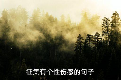 一個(gè)人傷感的句子，征集有個(gè)性傷感的句子