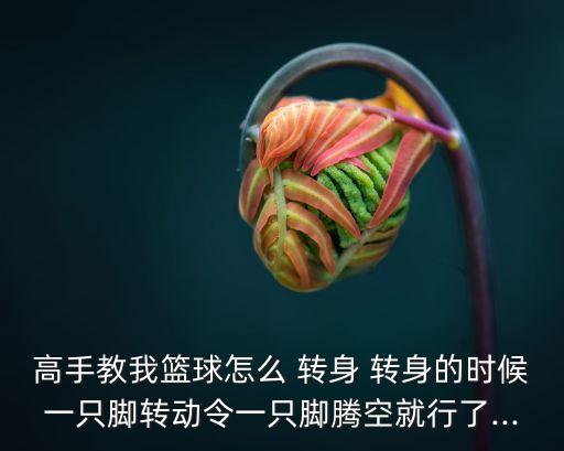 高手教我籃球怎么 轉(zhuǎn)身 轉(zhuǎn)身的時候一只腳轉(zhuǎn)動令一只腳騰空就行了...